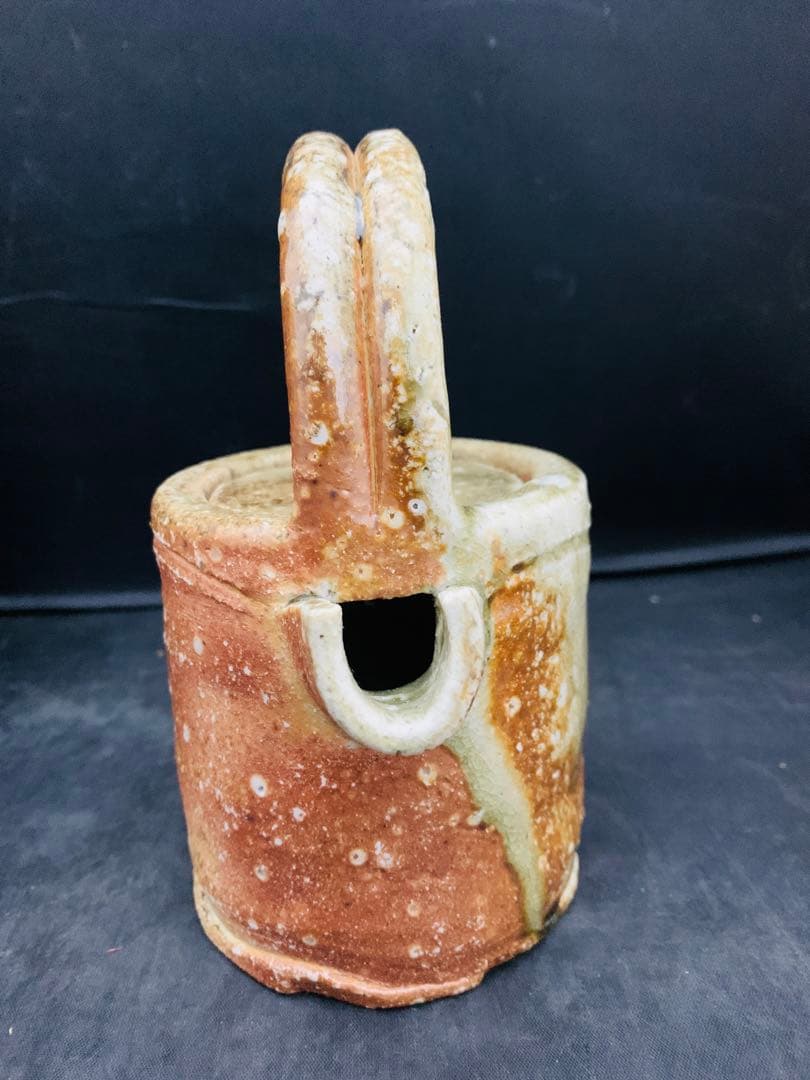 高橋春斎作　信楽焼　酒器　栞共箱付き