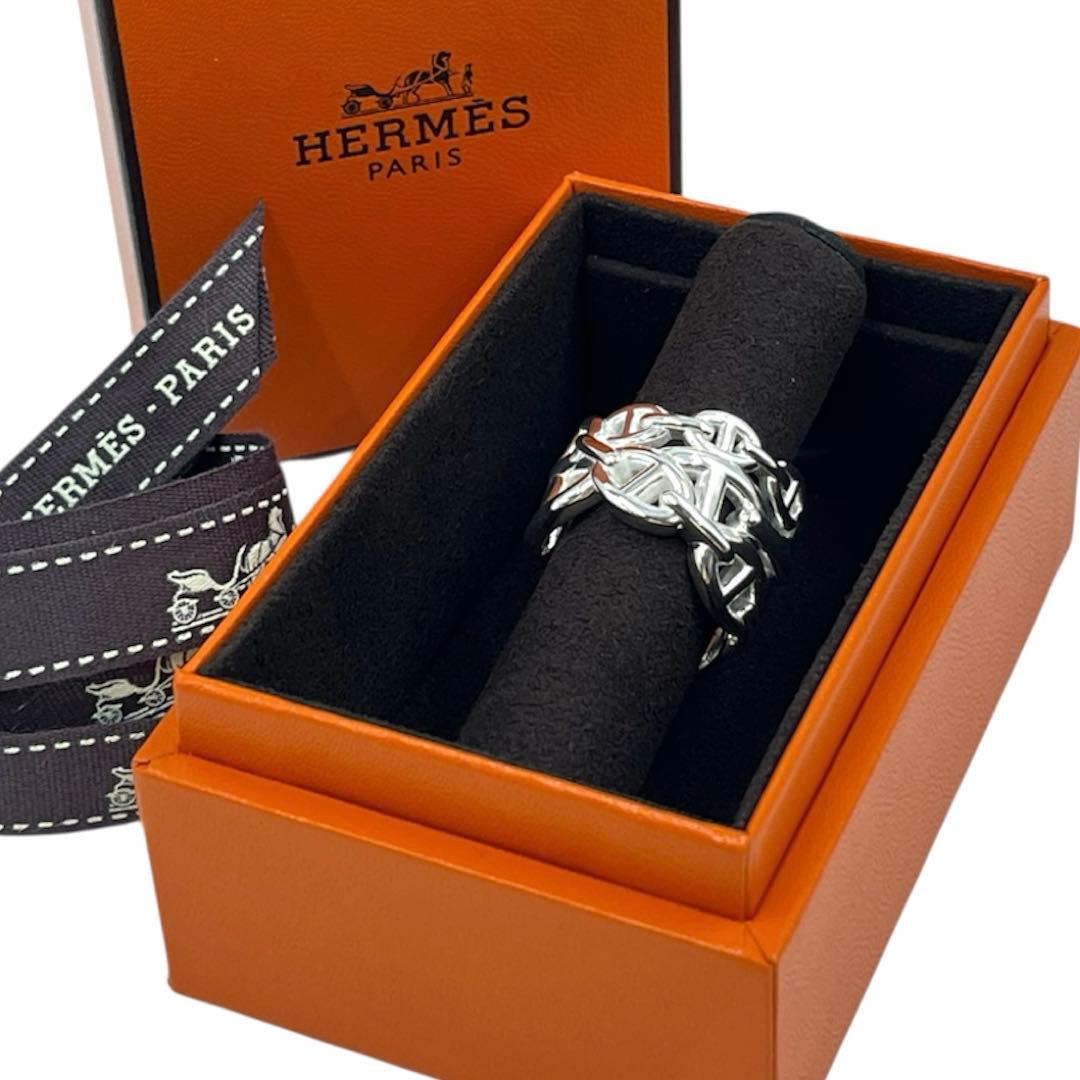 新品正規品 HERMES アンシェネ リング　GM59 シェーヌダンクル
