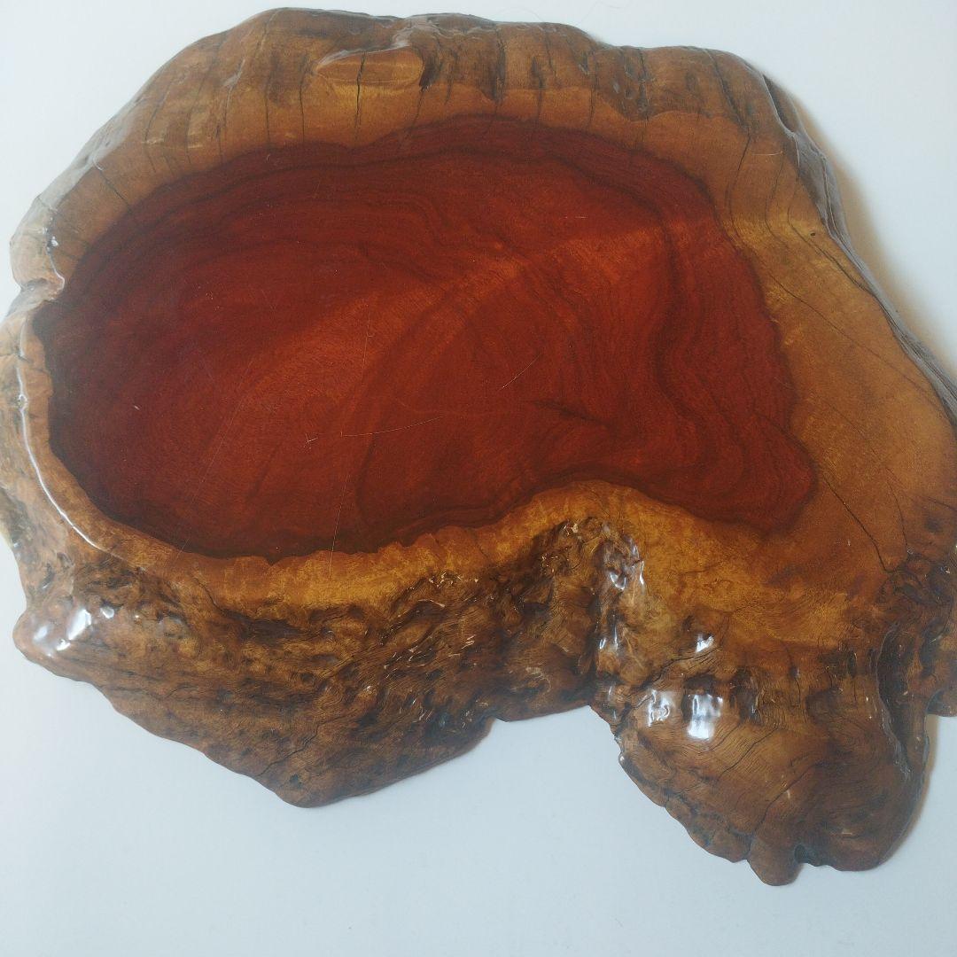 赤褐色 　花梨　カリン　一枚板　花台 華台 置き台 飾り板 敷板 天然木　美品