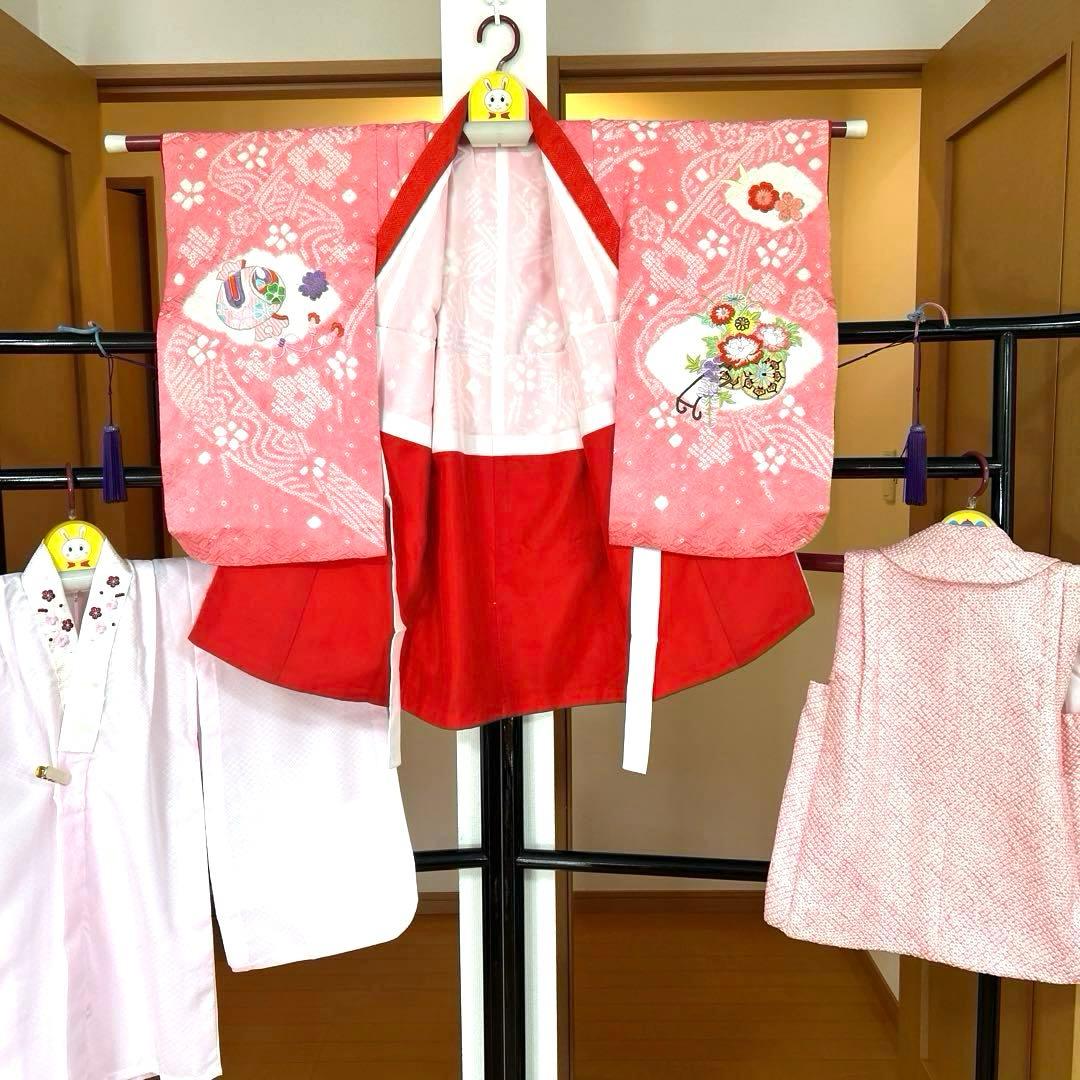 No.3 七五三　　3歳　　　正絹被布セット　　　絞り　　訳あり