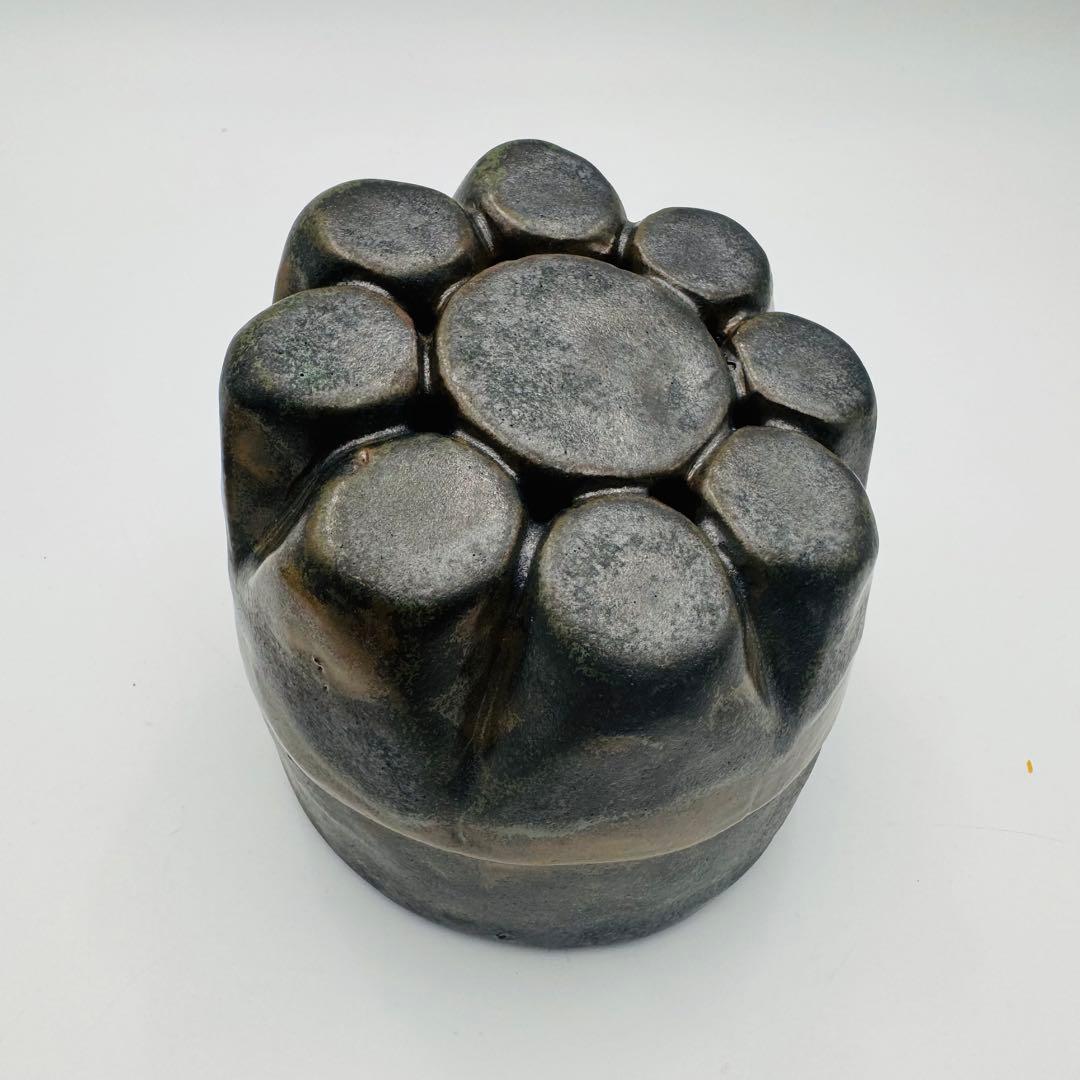 【五雲窯　前田喜代範　九曜紋瓦頭　香炉　共箱】骨董　アンティーク　インテリア