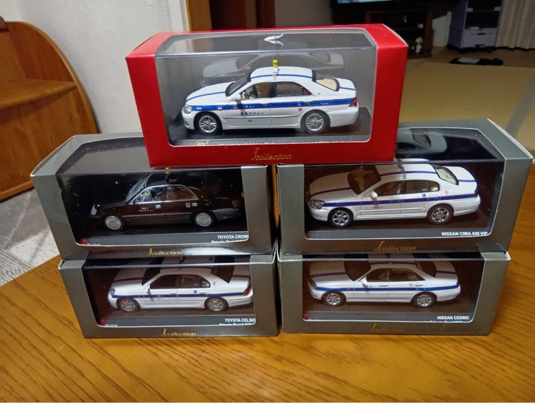 【5台セット☆レア☆】J−コレクション 京商　タクシー 1/43