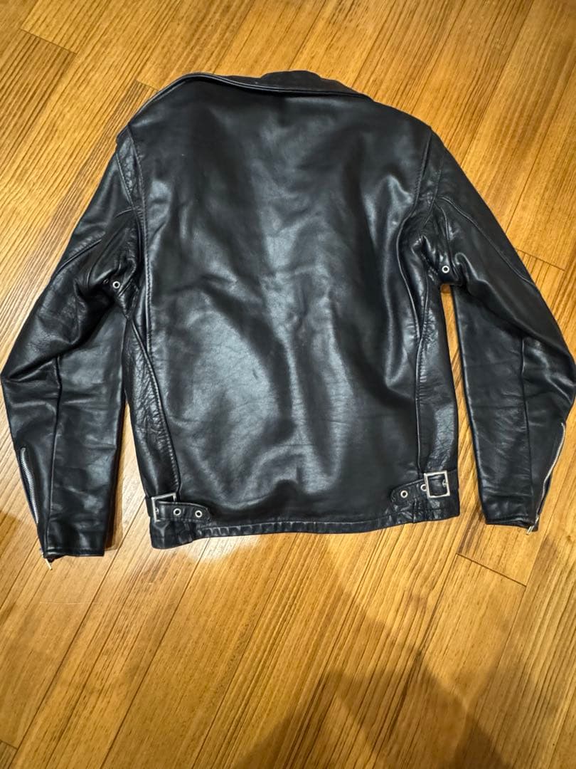Schott ブラック レザー シングルライダース