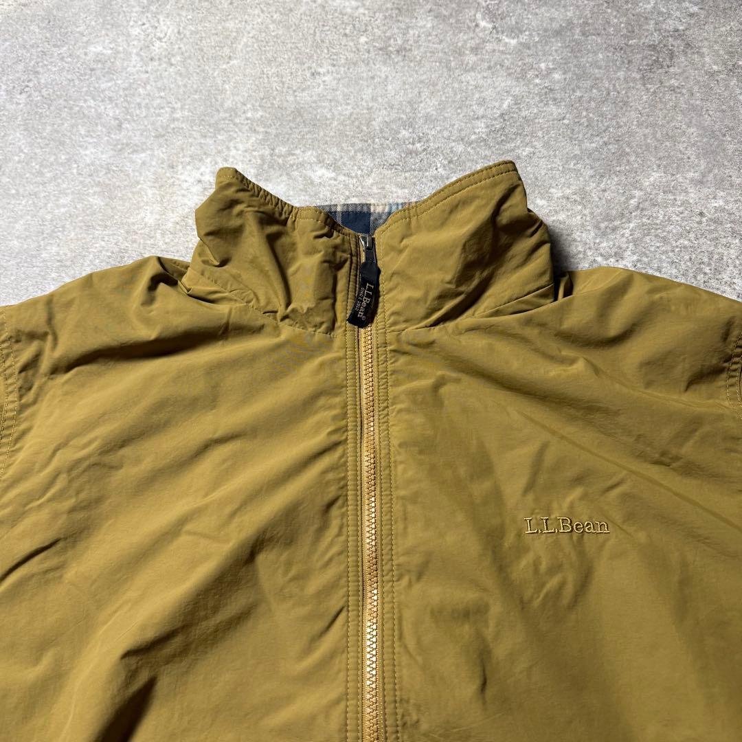 L.L.Bean エルエルビーン ウォームアップジャケット L 裏地チェック柄