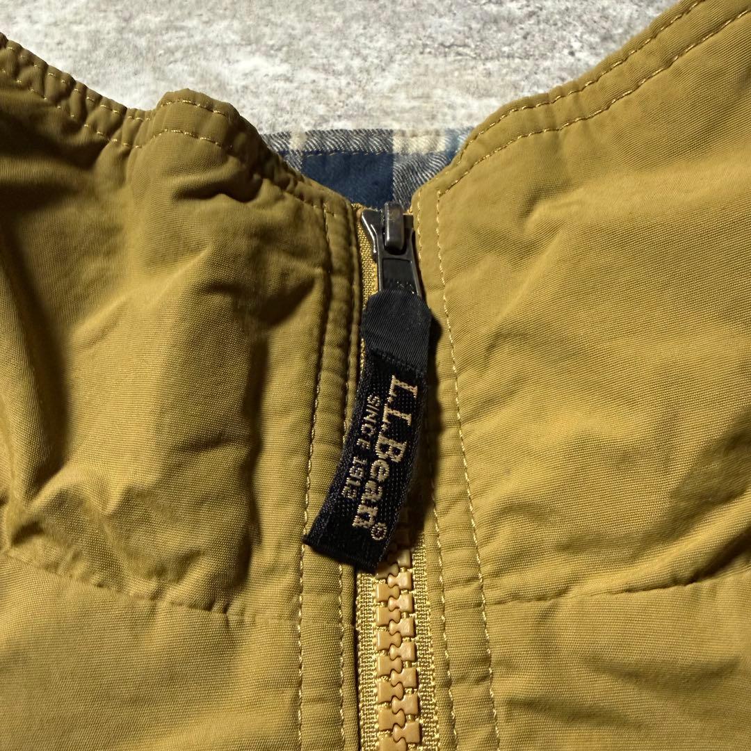 L.L.Bean エルエルビーン ウォームアップジャケット L 裏地チェック柄