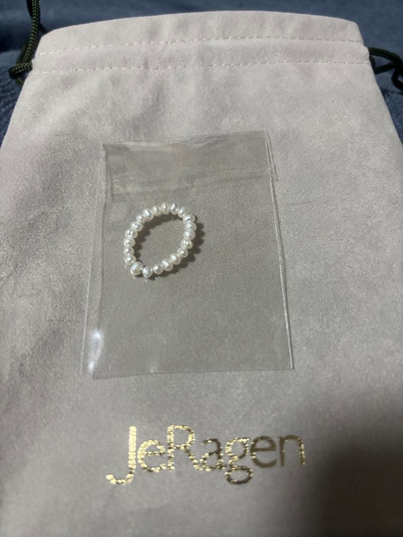 赤西仁、錦戸亮コラボJeRagen ホワイトパールリング 保存袋付き