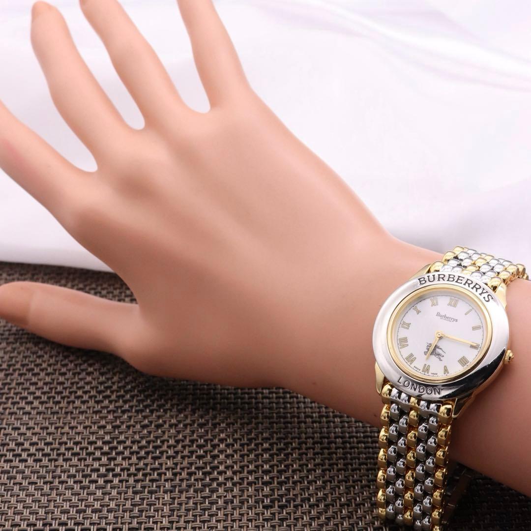 正規品【新品電池】BURBERRY 4200AG/動作品 コンビ ロゴモデル