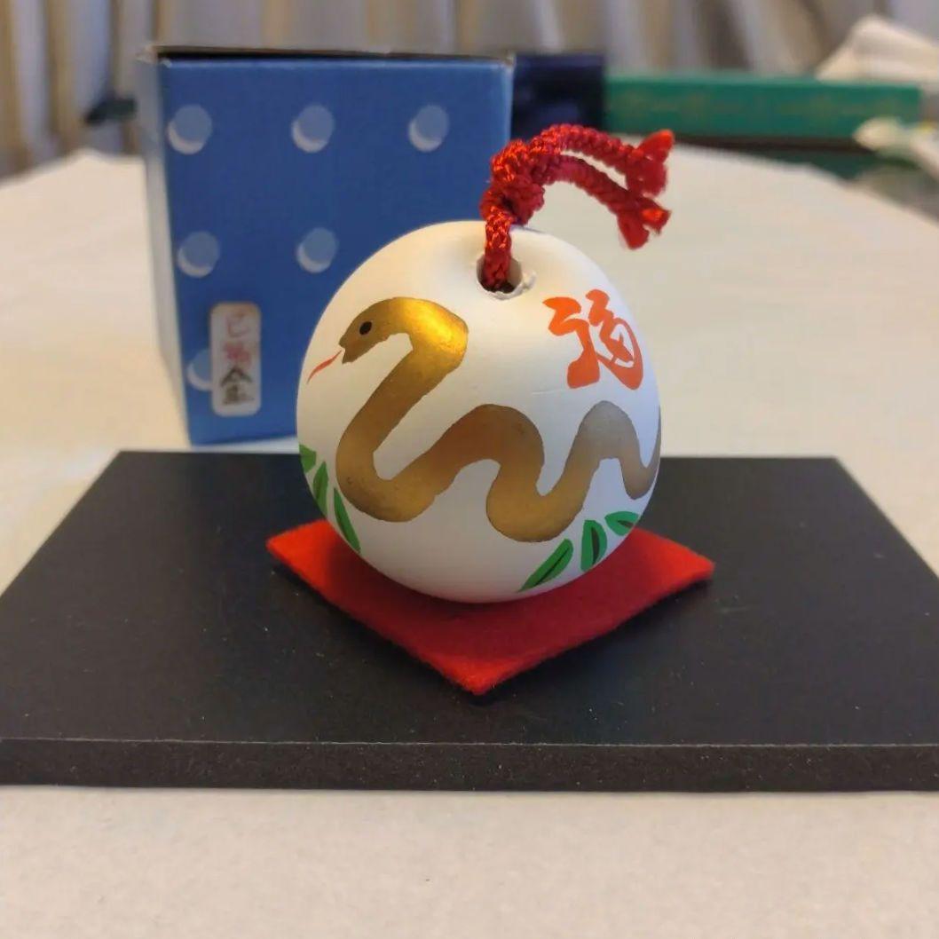 【U996】土鈴　干支　巳　金