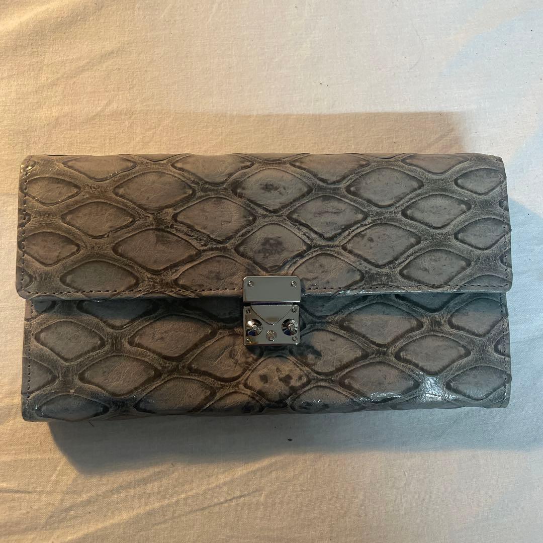 センザンコウ　財布　グレー
