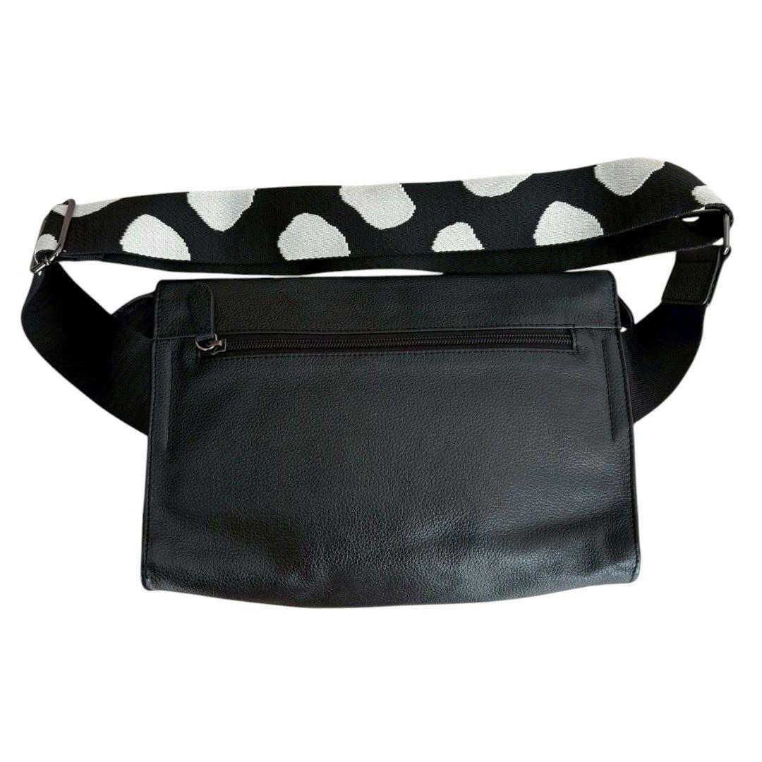 美品✨️イアパピヨネ ワイドテープショルダーバッグ ボディバッグ　黒