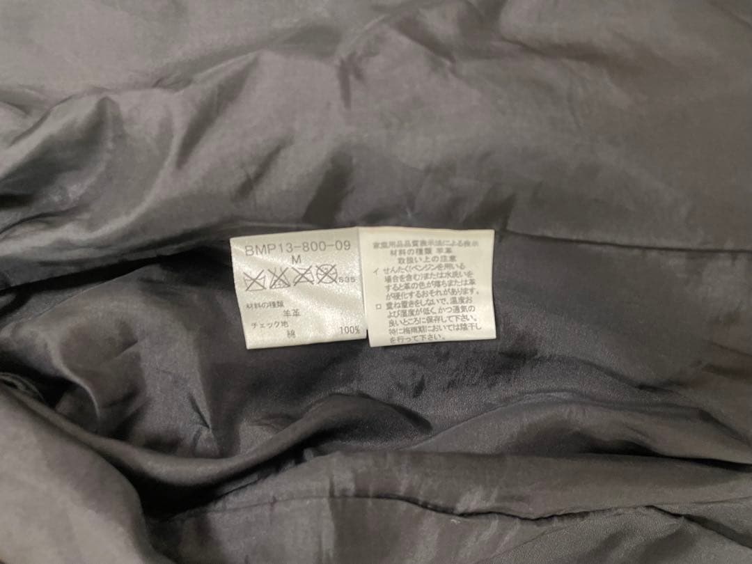 バーバリーブラックレーベル レザーシングルライダースジャケット