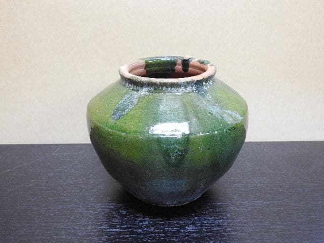 漢　緑釉　壺　MA324