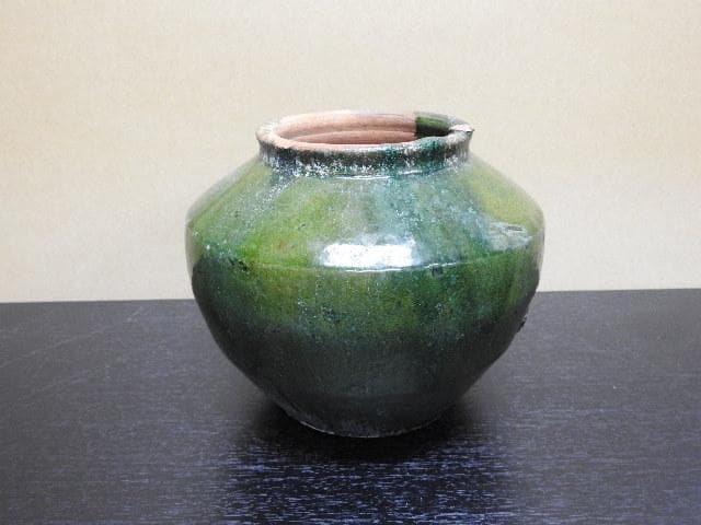 漢　緑釉　壺　MA324