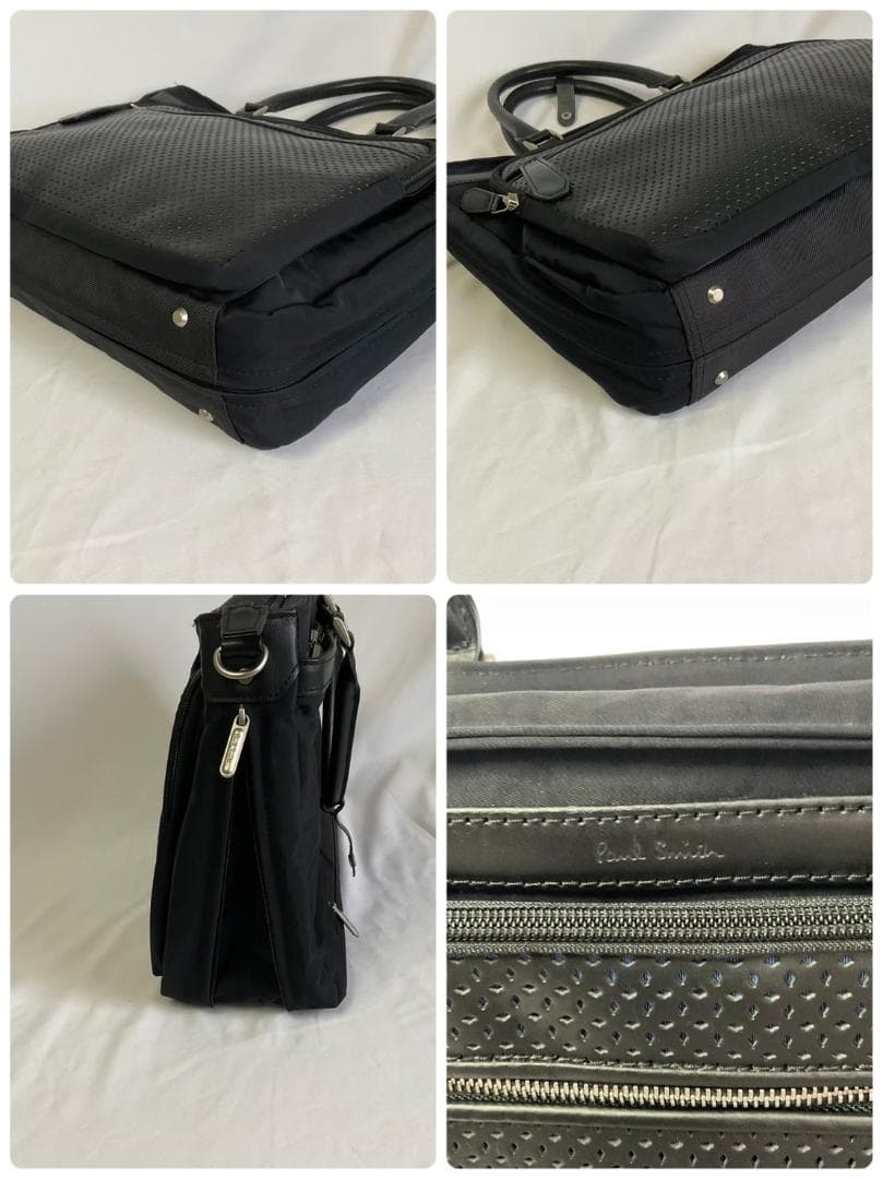 Paul Smith ビジネスバッグ パンチング レザーデザイン ナイロン