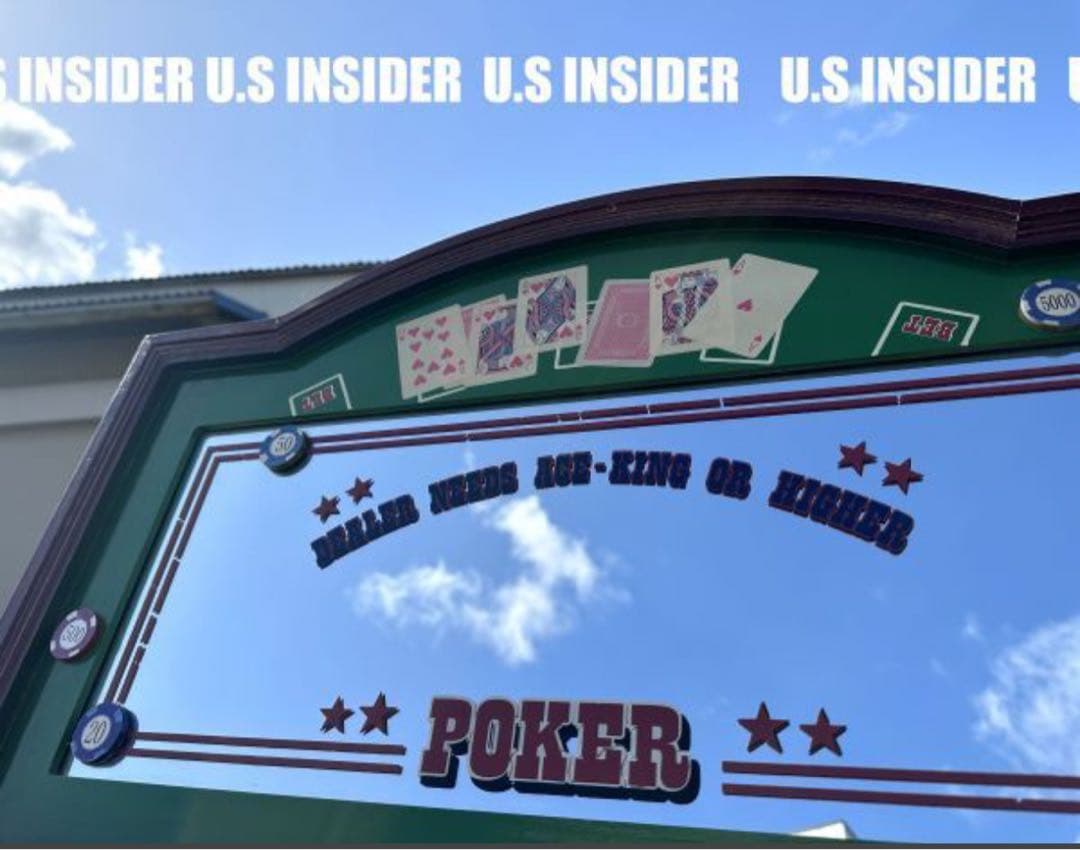 LAより入荷!!　2005年 トランプ・ポーカー / 壁掛けミラー　大型68cm