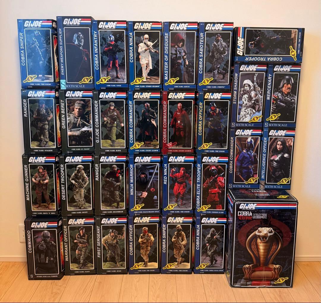サイドショウ 1/6 コブラ とG.I.ジョー　25体セット + コブラの王座付