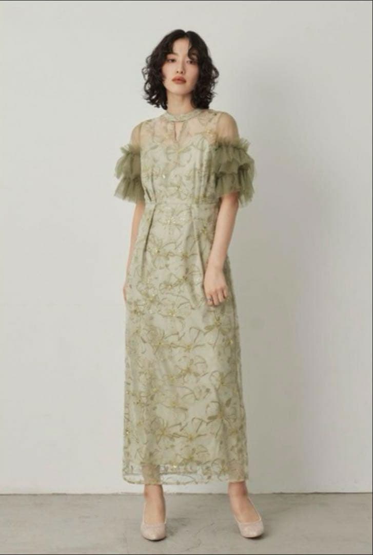 niana スパンコール刺繍レース オケージョンドレス