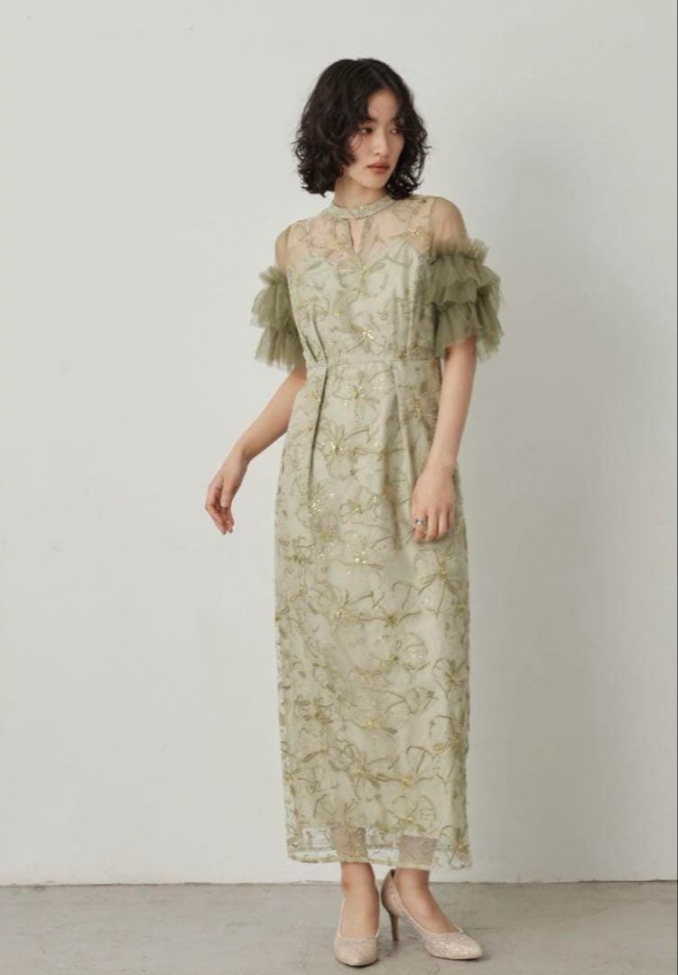 niana スパンコール刺繍レース オケージョンドレス