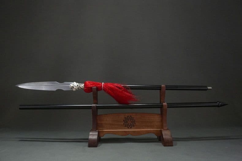 趙雲【虎の頭】 古兵器 武具 覇王銃 槍 冷兵器 手鍛造打 護身工具 装飾用