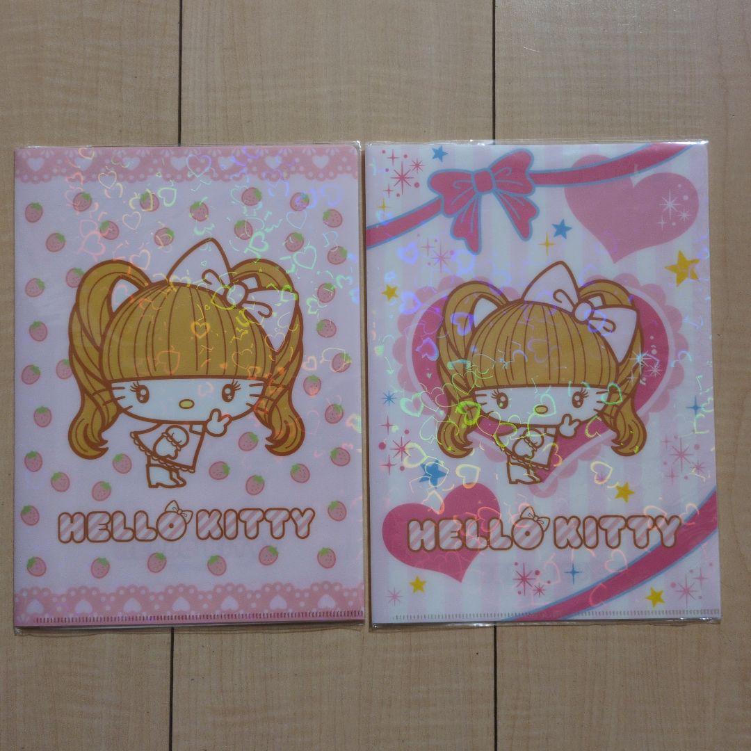 d*7様 ハローキティ×辻希美　Ａ5　2つ折りクリアファイル 2枚セット
