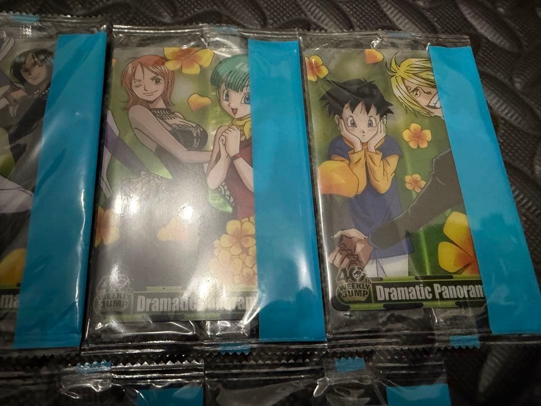 ジャンプ　４０周年記念カード 森永　ドラゴンボール ワンピース　悟空　ルフィ