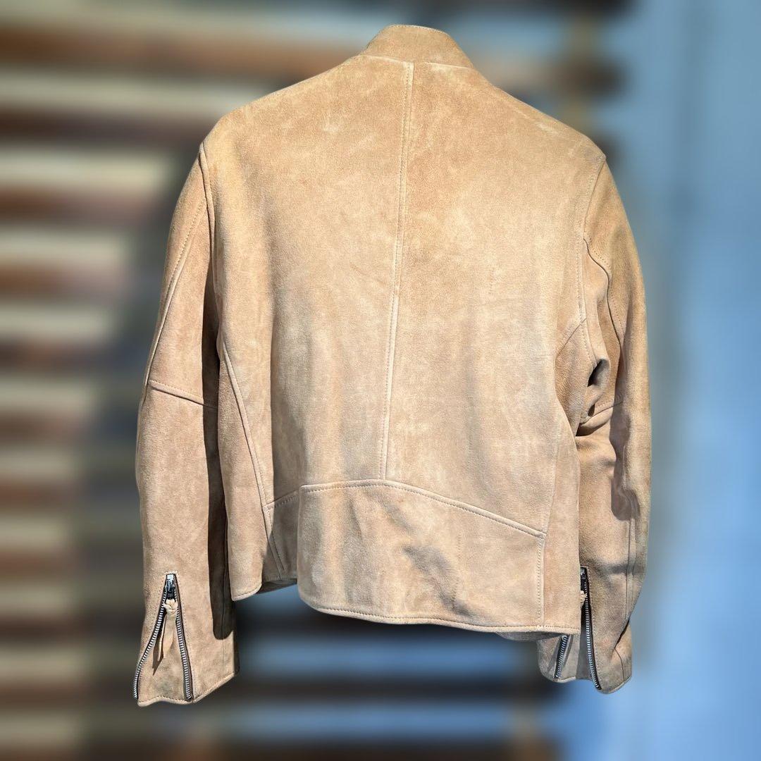Schott ベージュ スエード シングルライダース　美品