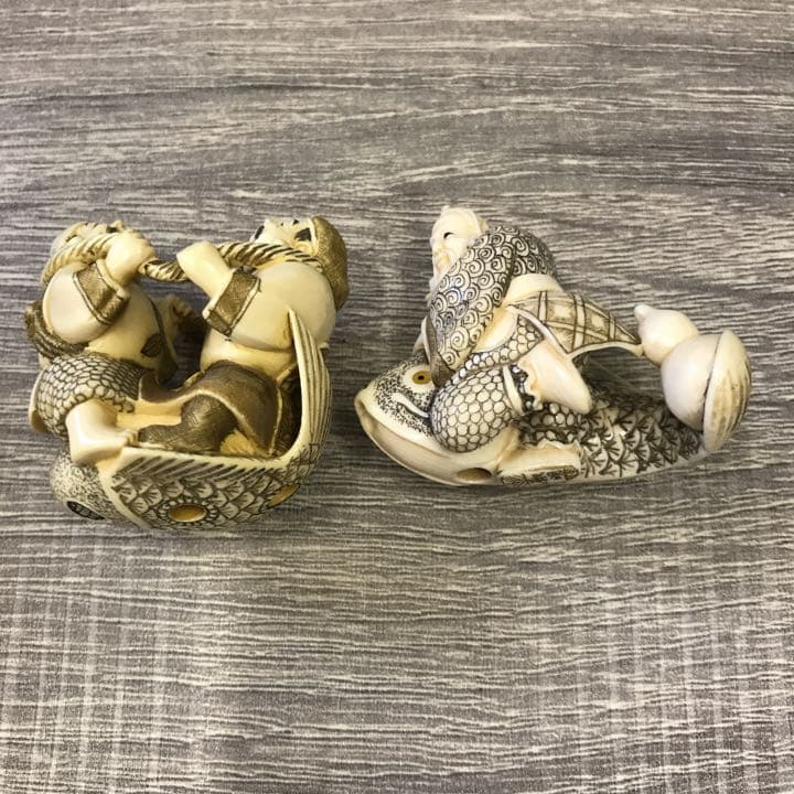 時代根付　在銘　同作者8点