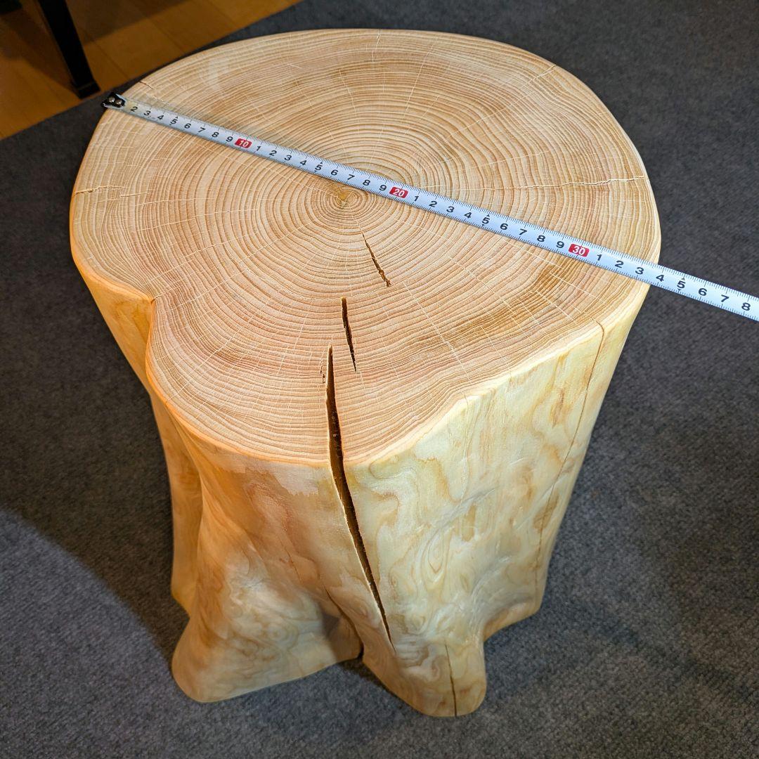 3104　檜⑤　切り株　丸太　椅子　 スツール　高さ約42㎝