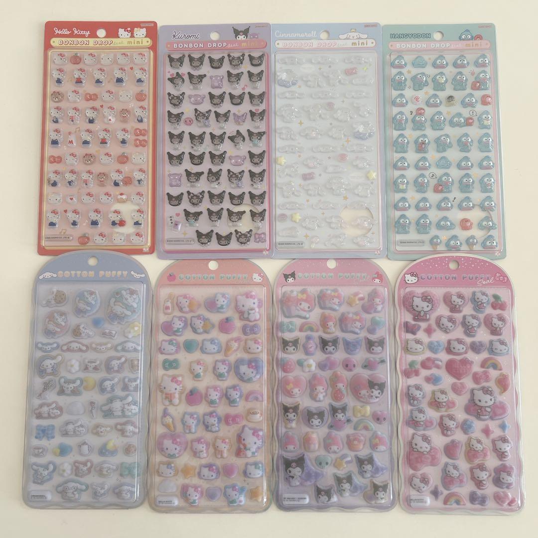 サンリオ　ボンボンドロップシール　ミニ　♡ キティ　マイメロ　はぴだんぶい