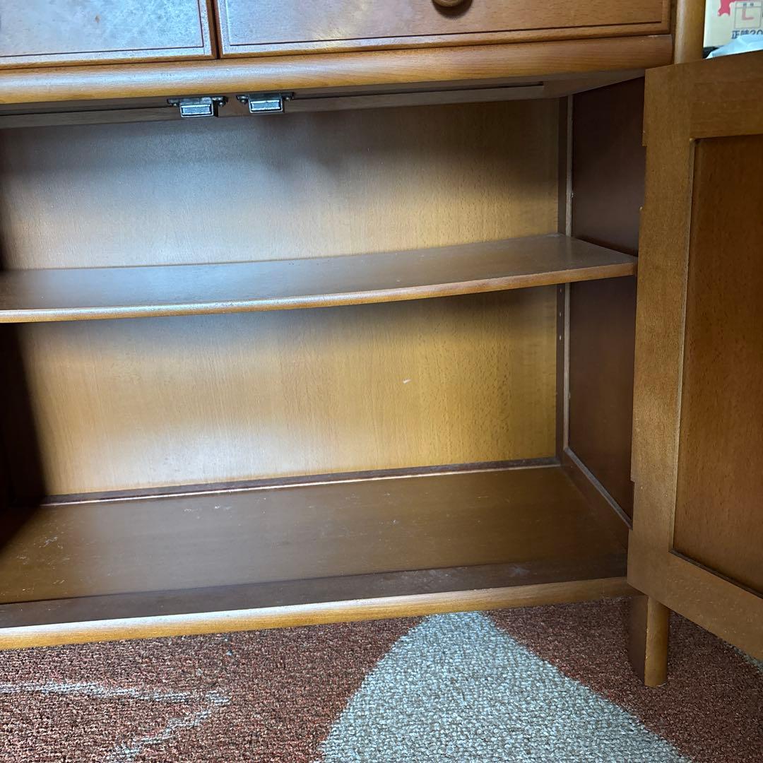 カリモク　電話台　FAX台　キャビネット　昭和レトロ