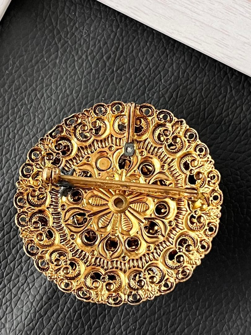 超希少！Germany オパールガラス2wayヴィンテージ ブローチB151