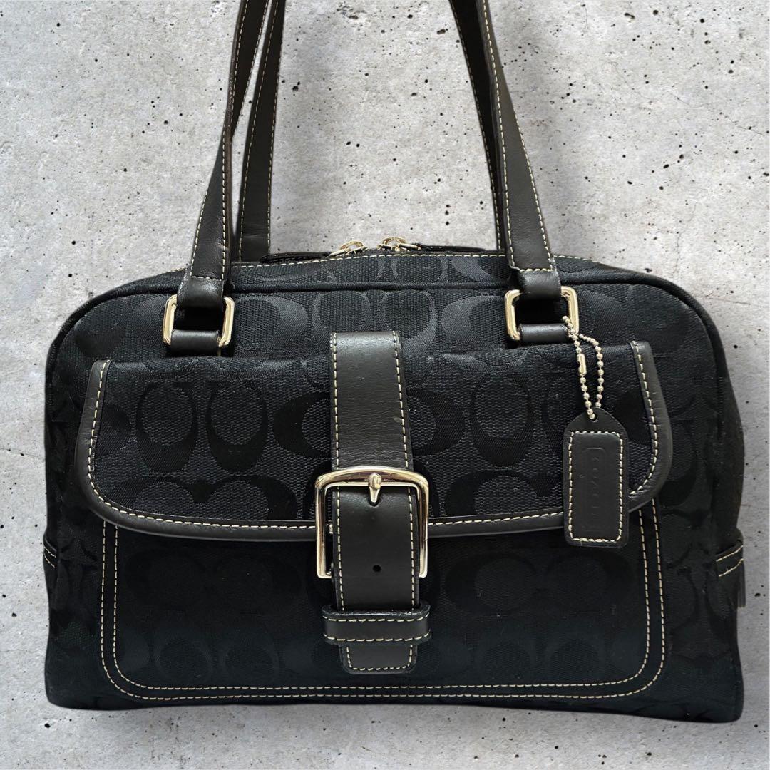 バッグ COACH mini boston bag shoulder Signature
