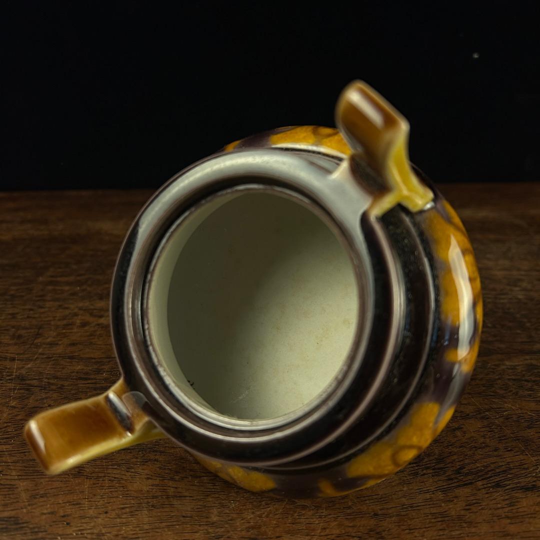 は*み様 九谷八十吉造 茄子釉三足香炉