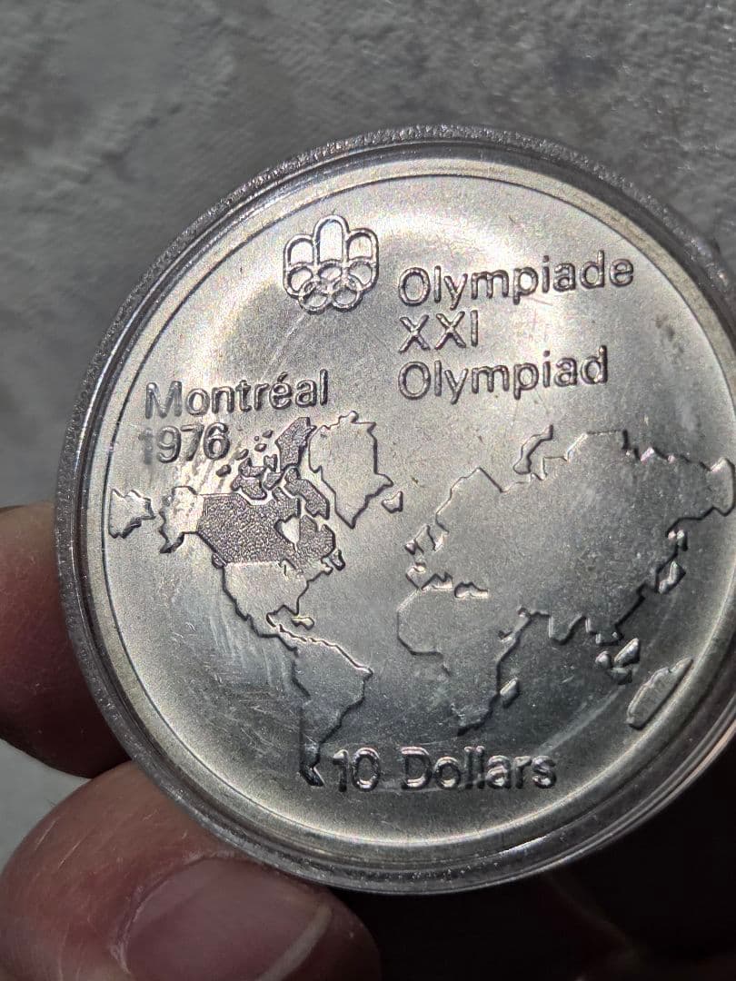 カナダ連邦　モントリオールオリンピック　記念10ドル銀貨　1976