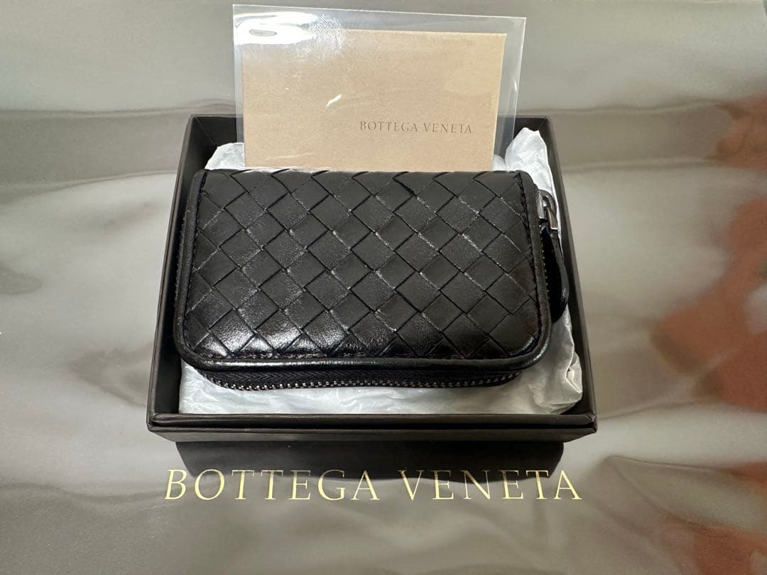 【付属品付】ボッテガヴェネタ イントレチャートケース/ラム/黒/1️⃣✨✨✨