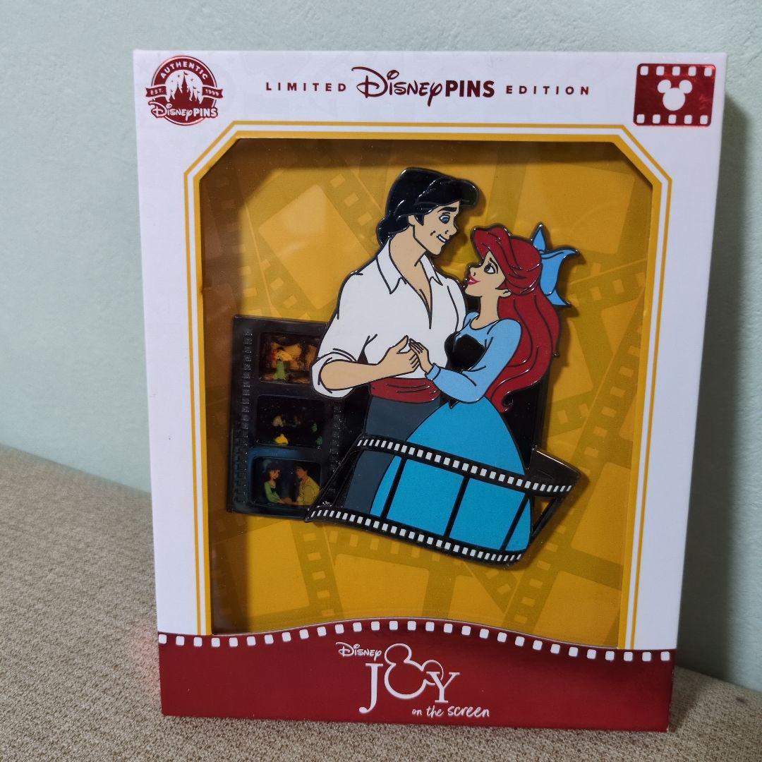 ディズニー　リトルマーメイド　アリエル　エリック　ジャンボピンバッジ　LE300