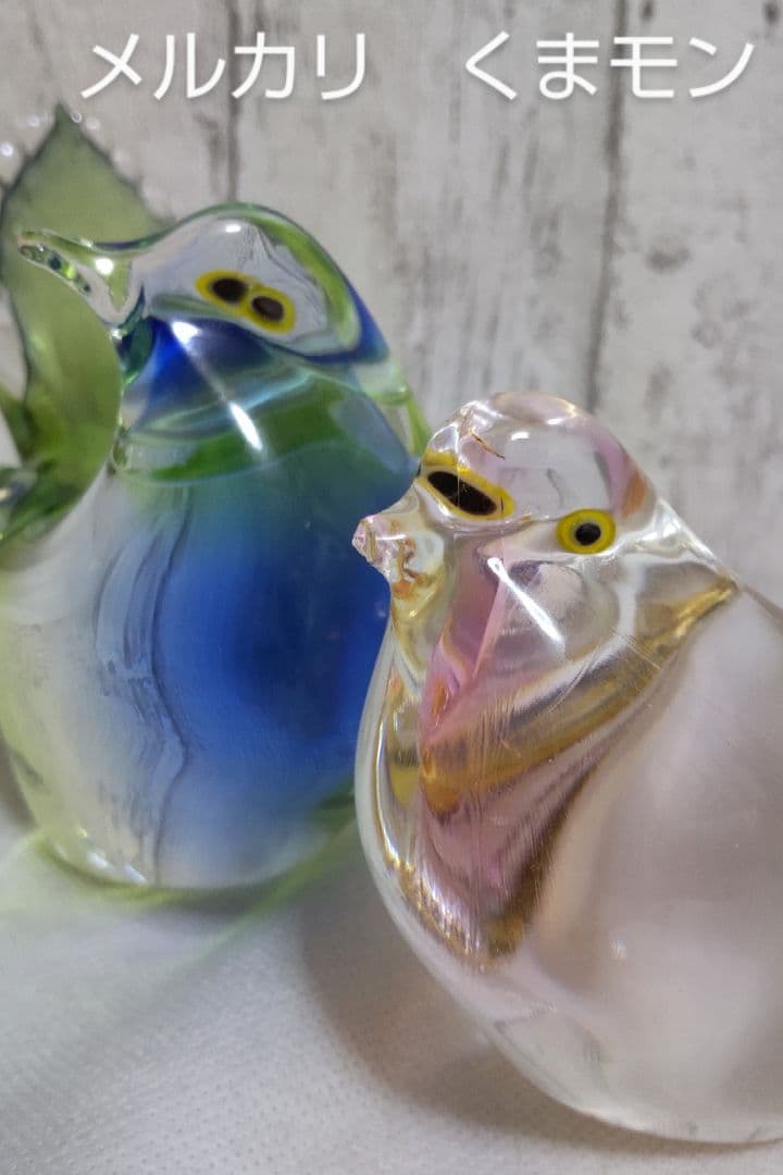 【送料込み】ガラス細工　マルティグラス　置物　鳥　MultiGlass