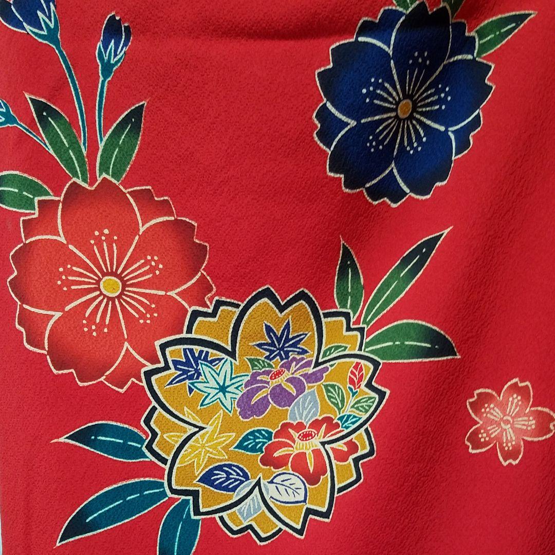 トマト正絹ちりめん絞り古典柄