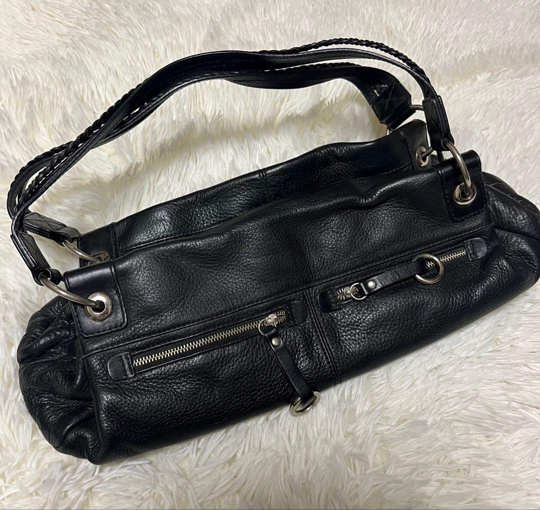 DIANA ダイアナ シボ革 ラムレザー ワンショルダーバッグ Y2K レザー