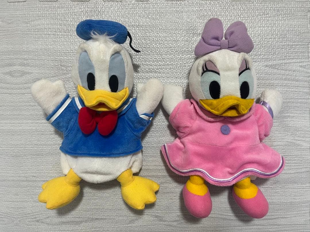 ディズニー　ドナルドダックとデイジーダック ぬいぐるみパペットセット