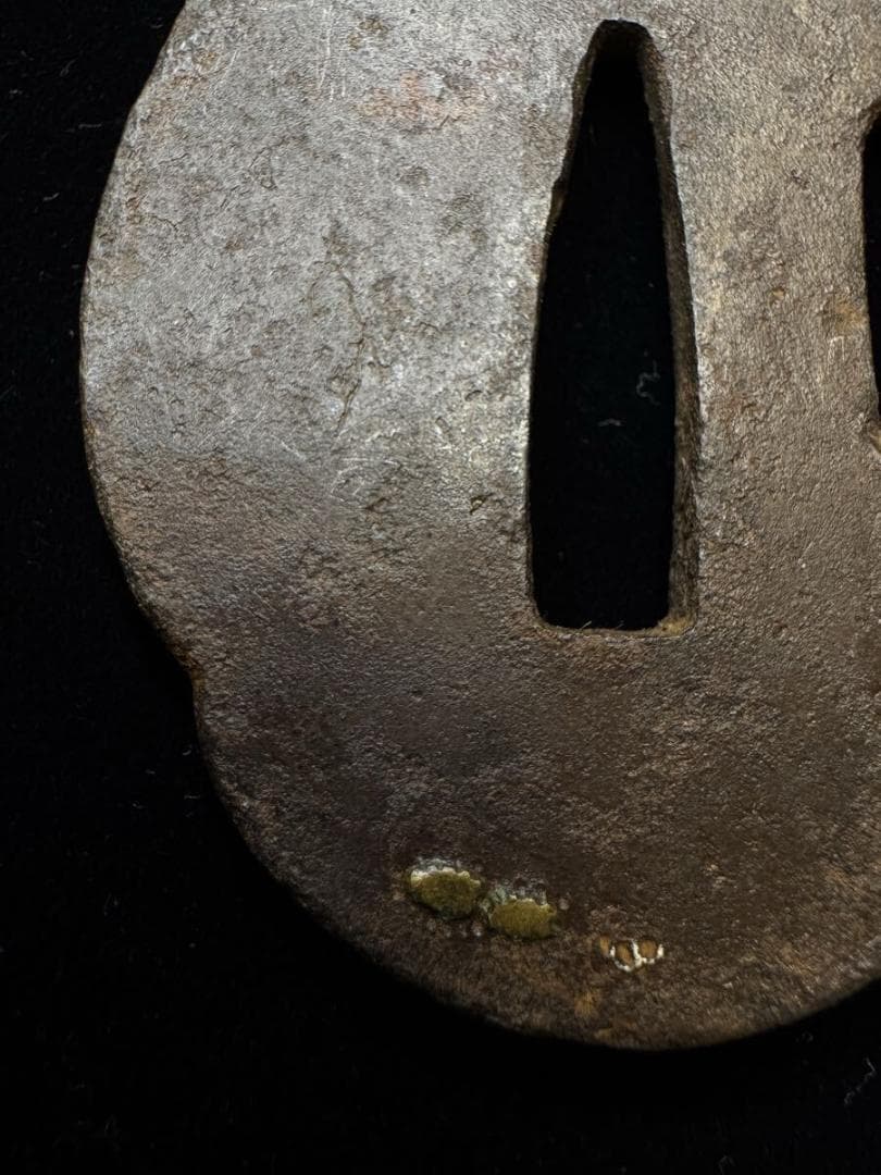 無銘 鉄地水草図鐔 鍔 拵 日本刀 刀装具 骨董 古美術 江戸時代 時代物