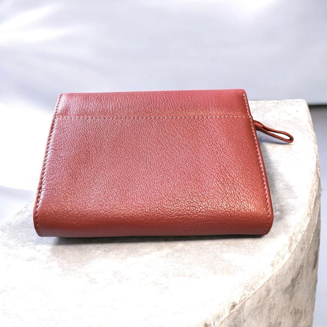 新品 KITAMURA キタムラ ピンク 桜色 ラメ レザー 折り財布