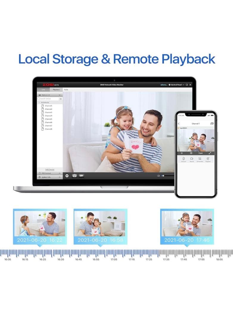 ZOSI 防犯レコーダー 1080P 16ch hdd4TB