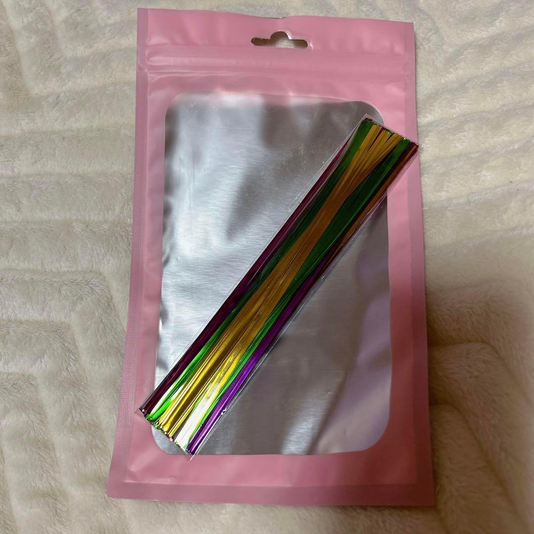 ラッピングタイ モール プレゼント バレンタイン クッキー 小物 梱包 モール