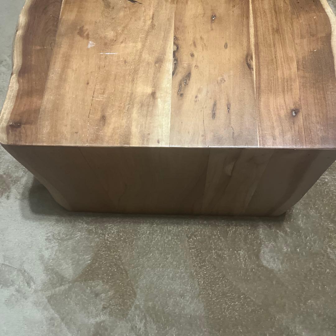 天然木　無垢　ローテーブル　アンティーク　レトロ　ダイニングテーブル
