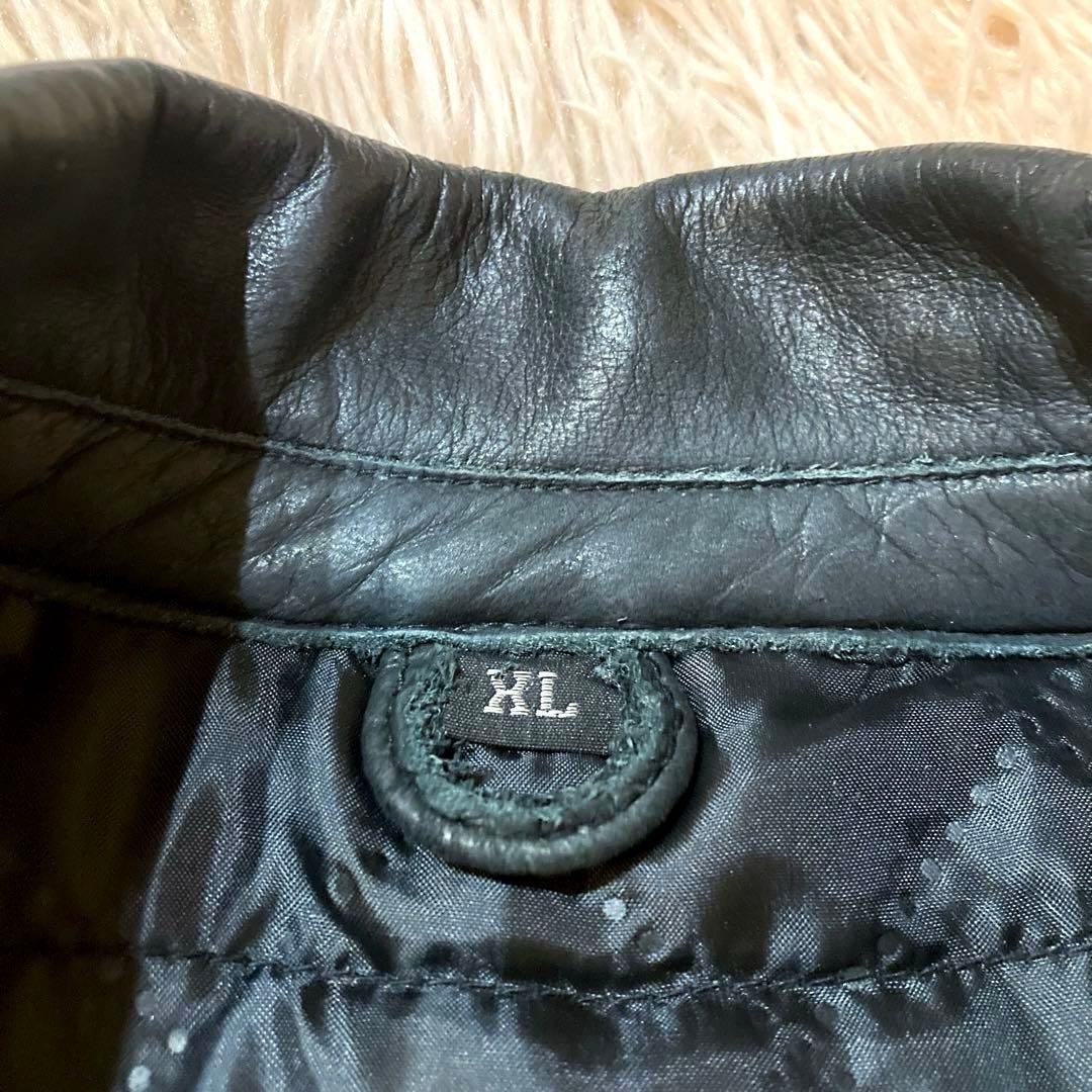 【美品】DEGNER カウレザー ライダースジャケット XL ブラック