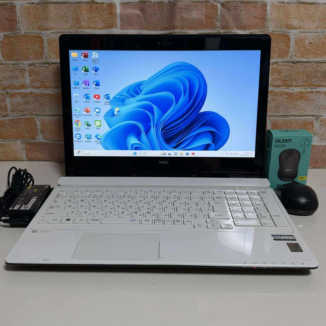 NECノート PC 高速起動SSD 256GB Windows11 オフィス付