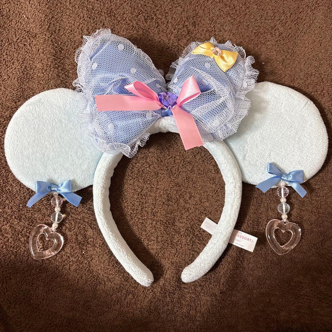 ディズニー ミニー イヤリング カチューシャ 水色