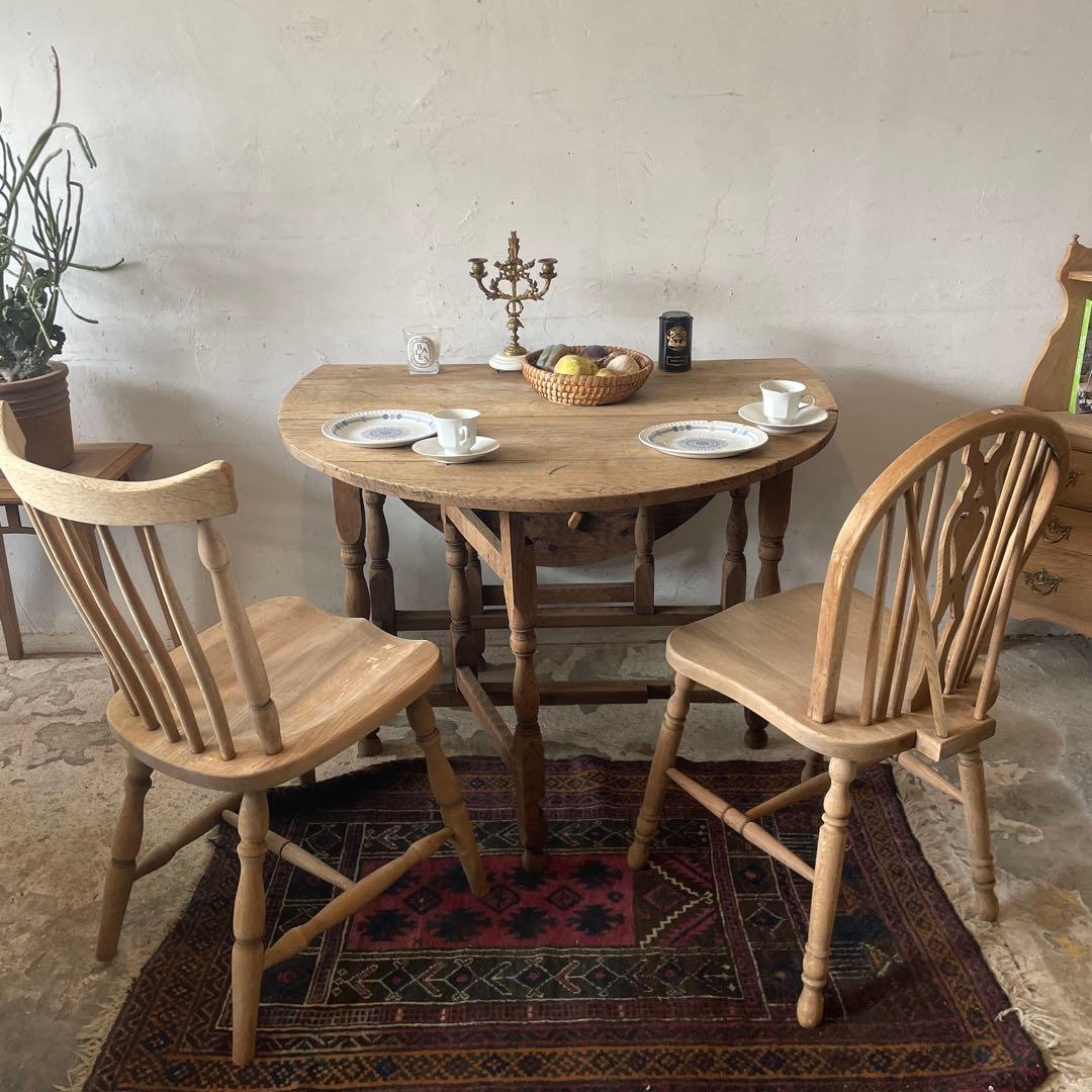 年末・年始SALE ゲートレッグテーブル ドロップリーフテーブル 剥離