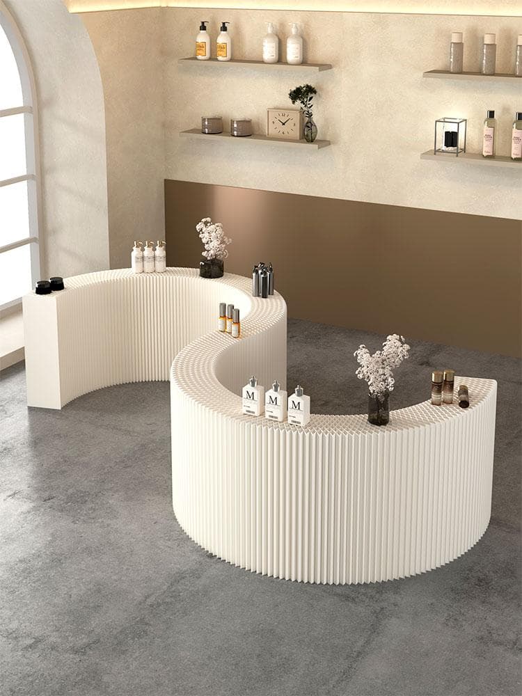 ディスプレイラック 展示台 陳列台 組立不要 折りたたみ長さ2-3ｍ高さ78㎝